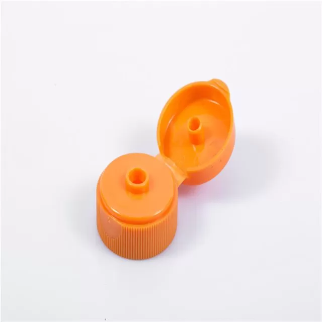 Orange Round Plastic Flip Top Lid Cap