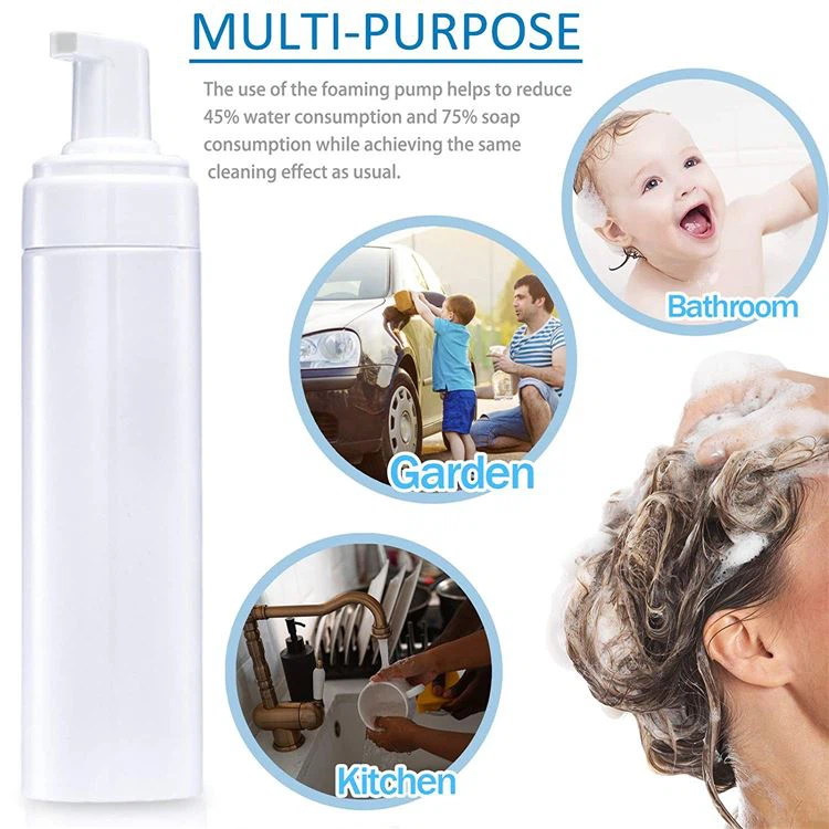 white foaming soap pump