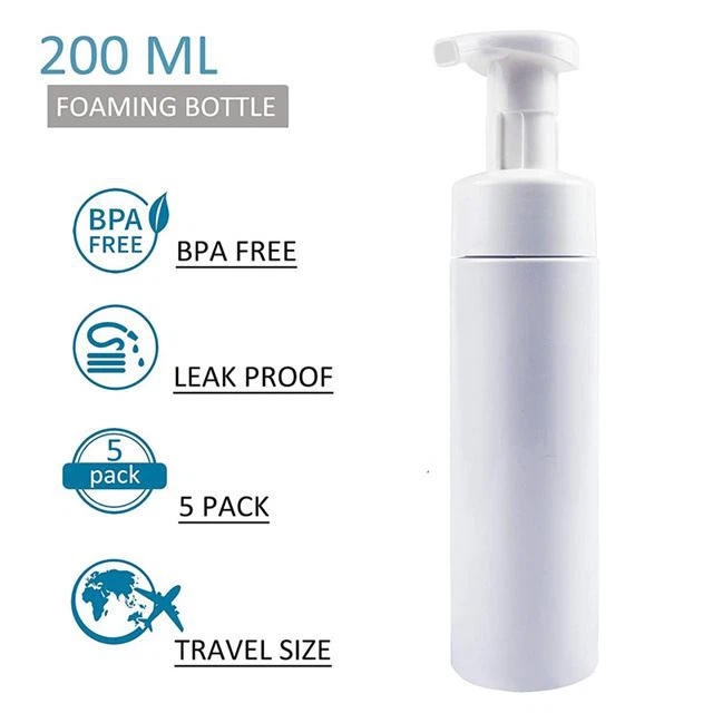 500ml white glossy plastic bottle