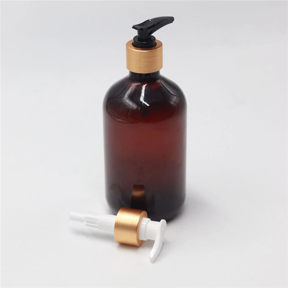 lotion bottle with pump gold cap